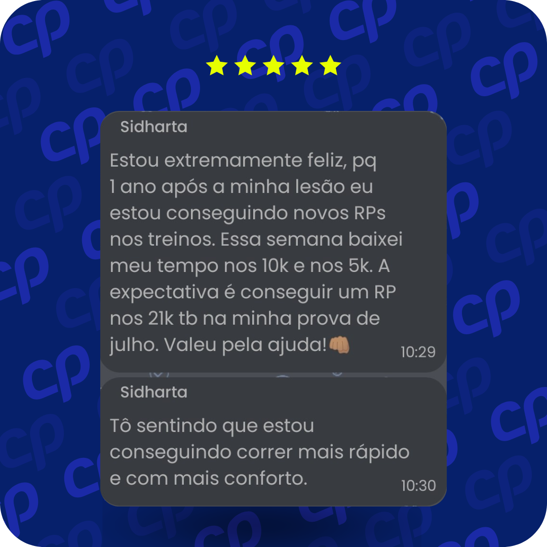 Depoimento de Sidharta sobre recordes pessoais após lesão