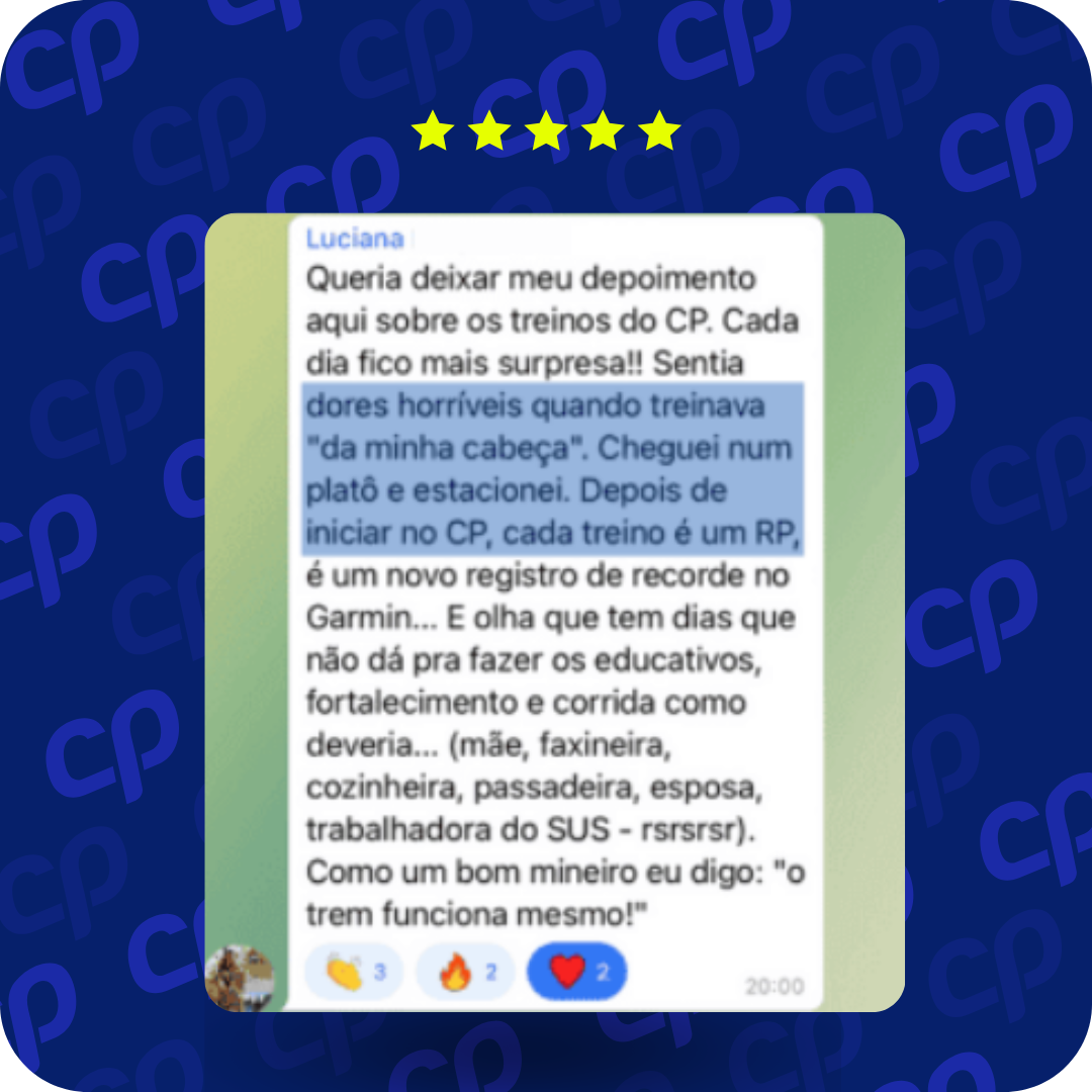 Depoimento de Luciana sobre recordes pessoais após dores