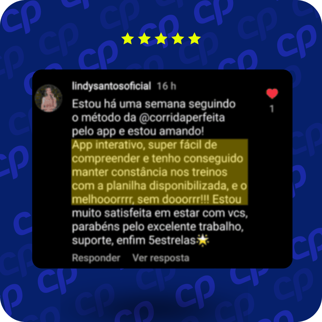 Depoimento sobre constância nos treinos sem dores